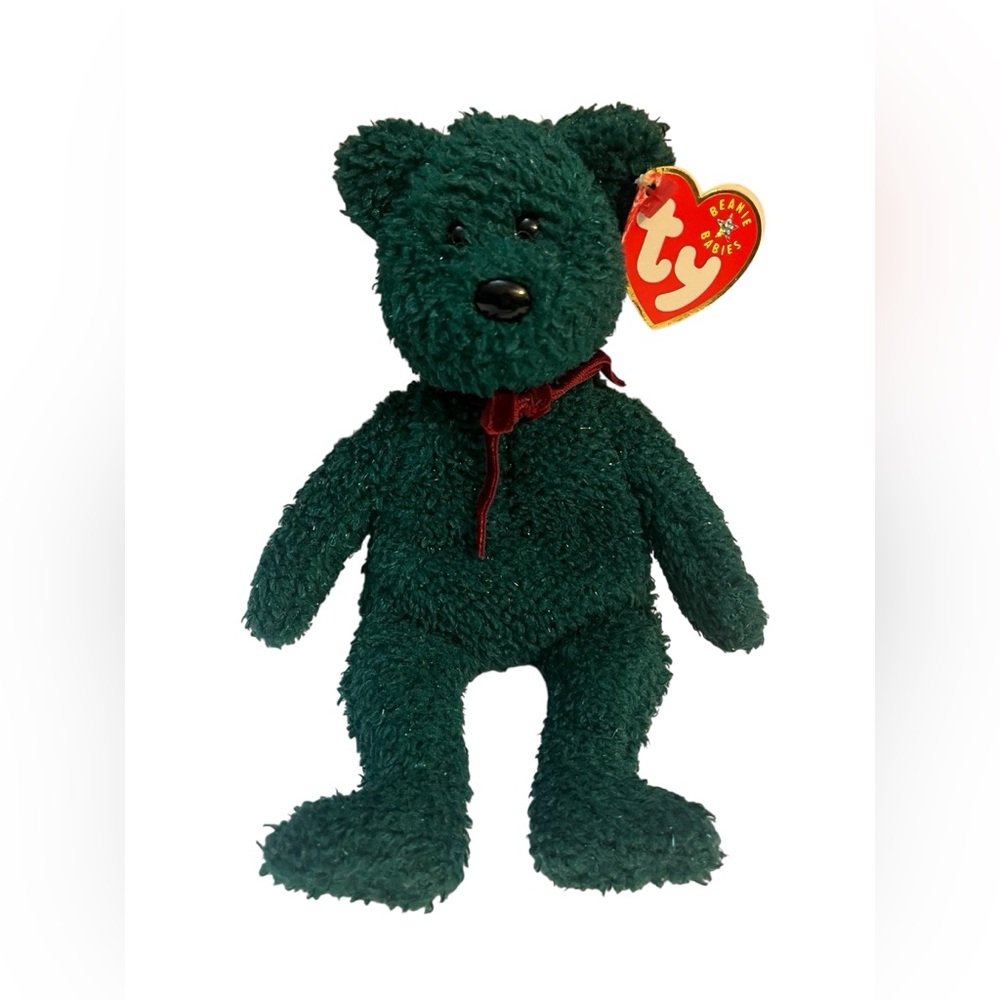 Vintage Collectible TY Beanie Baby 2001 Holiday Teddy